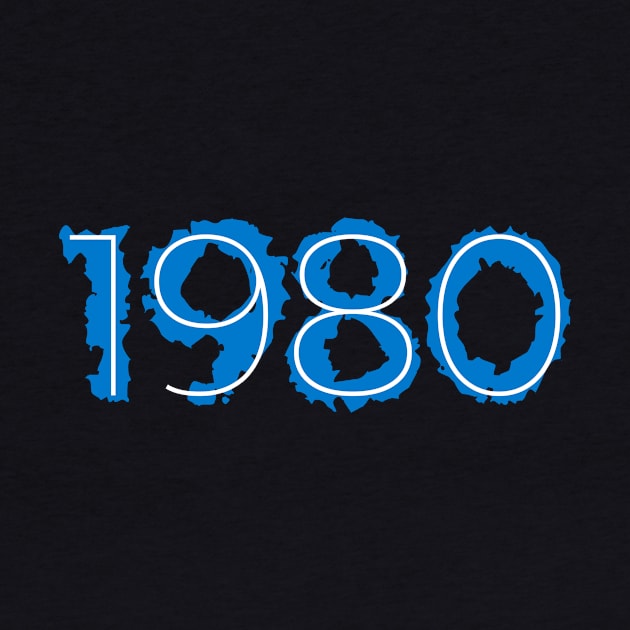 1980 Year Distressed Liquid Blue by Liquids